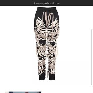 Size small. Shoestring pants. Stretchy.